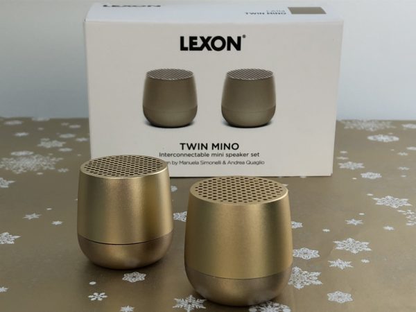 Mini enceintes Lexon dorées 39,90€HT